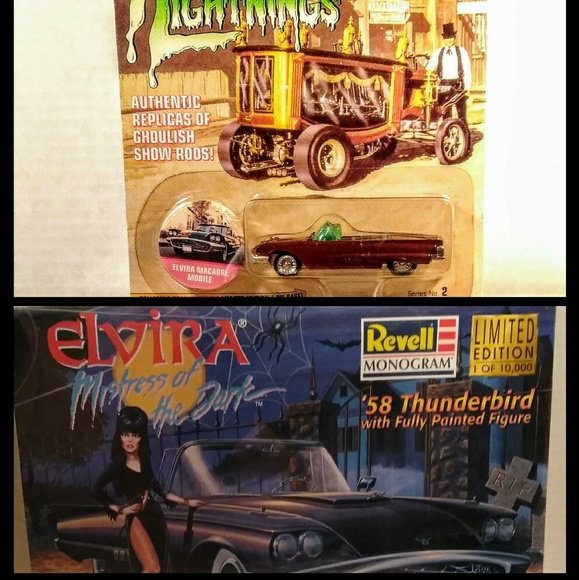 revelle Other - Elvira💀Model Car💀'58 Thunderbird w/Figure & Mini